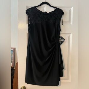 Black Ruched Cocktail Dress